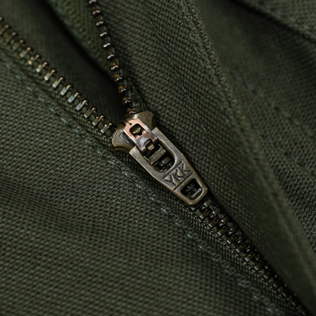 Fatigue Pants Military Green 12 Oz Selvedge Canvas For Men (True Straight)