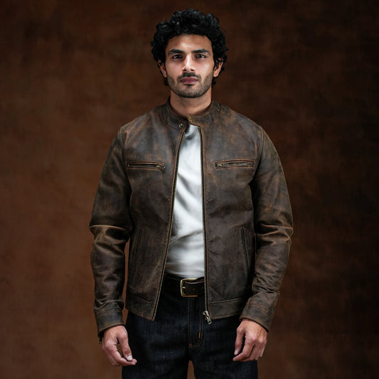 Speed Racer Jacket (Vintage Brown)