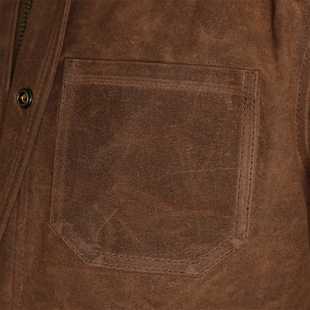 Cabin Jacket Bear Brown 12 Oz Hard Waxed Canvas
