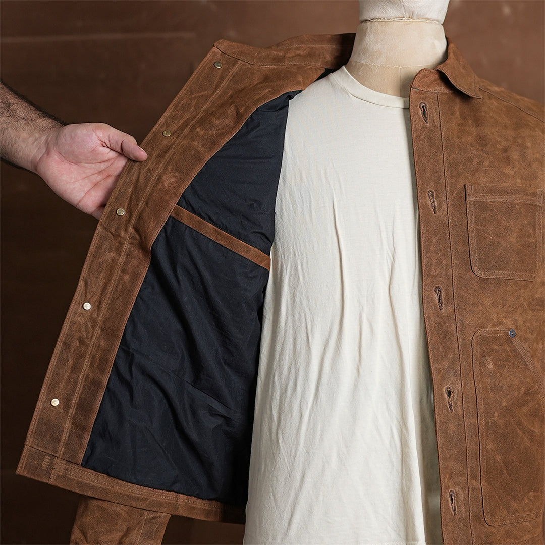 Chore Jacket Bear Brown 12 Oz Hard Waxed Canvas