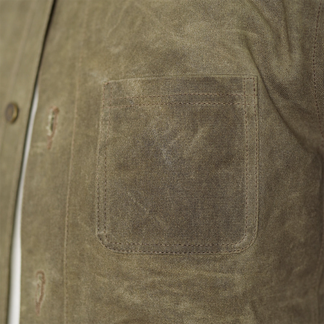 Chore Jacket Field Tan 12 Oz Hard Waxed Canvas
