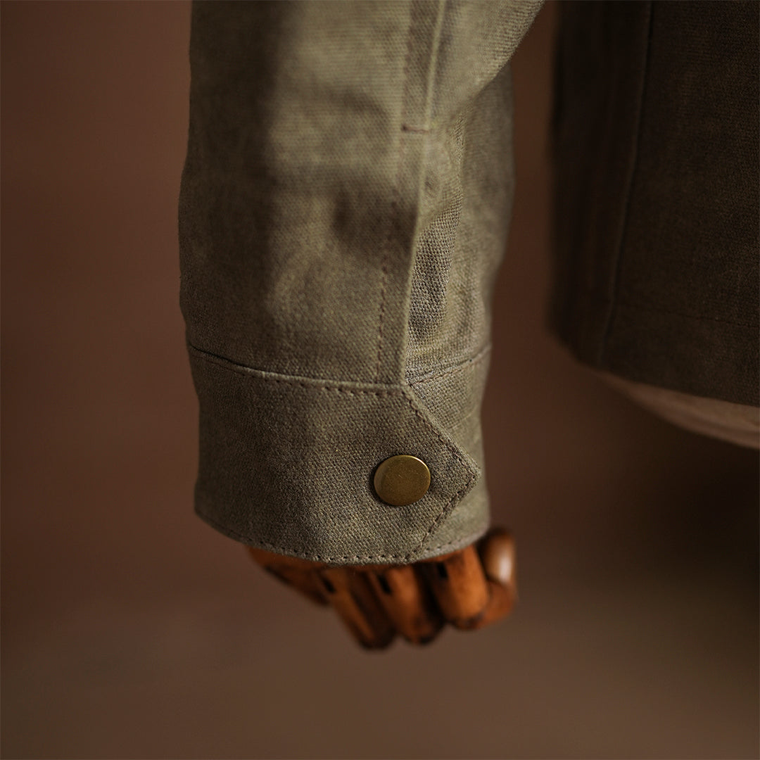 Cabin Jacket Field Tan 12 Oz Hard Waxed Canvas