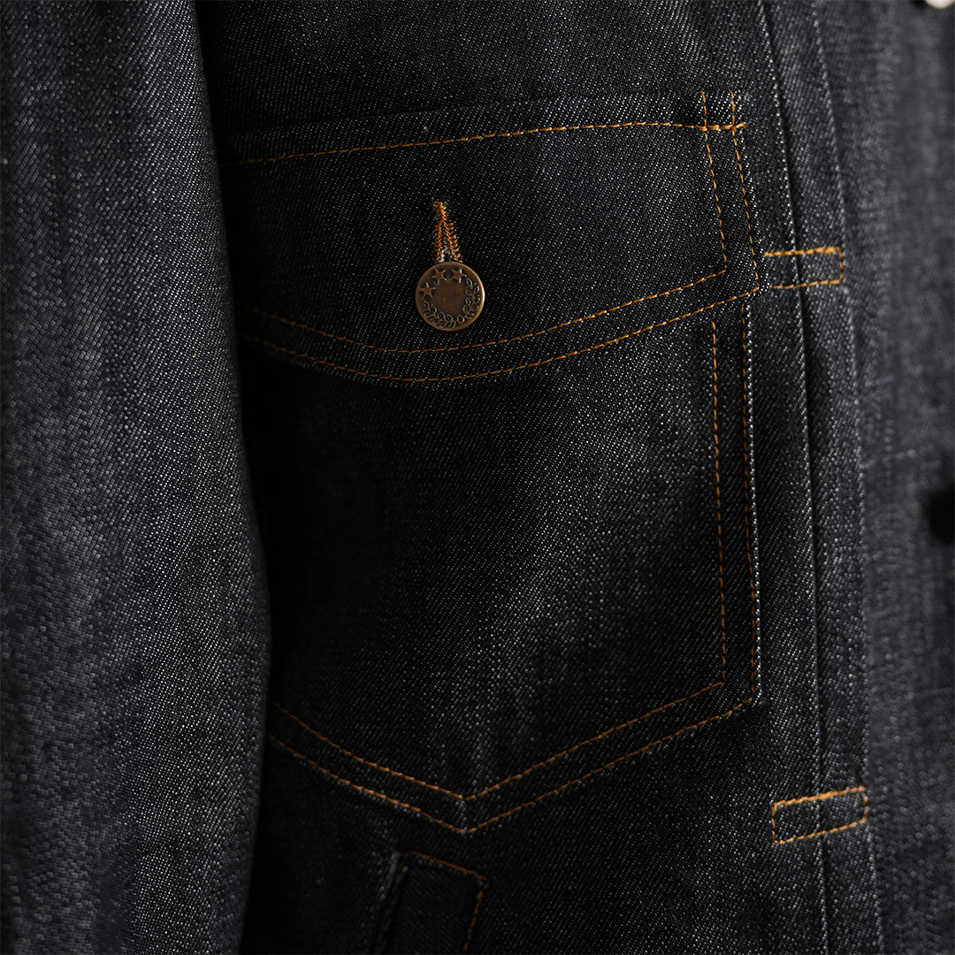 Trucker Type 2 Ghost Black 13 Oz Selvedge Denim