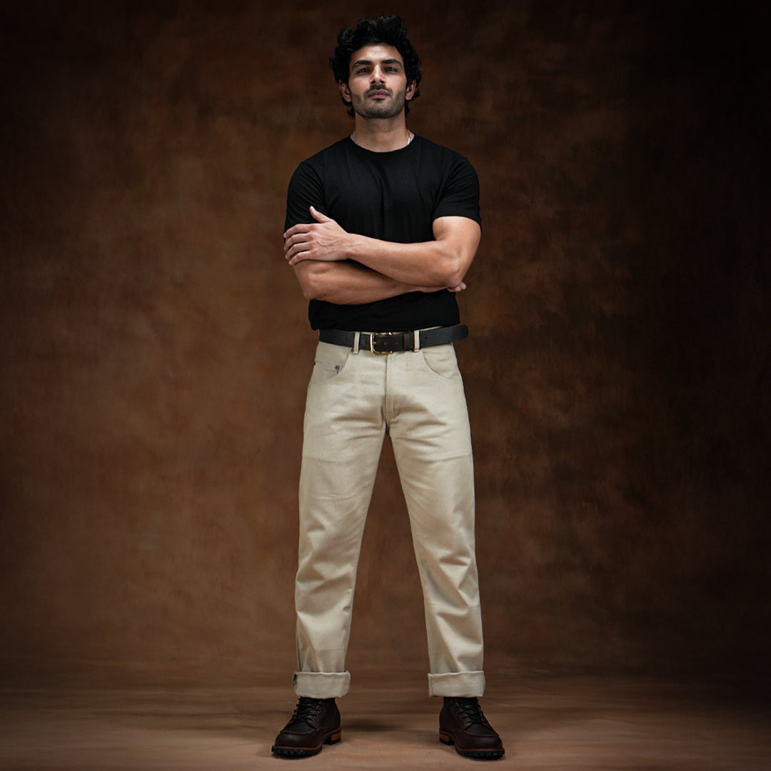 Five Pocket Arctic Wolf 12 Oz Cotton Twill Pants For Men (Slim Straight)