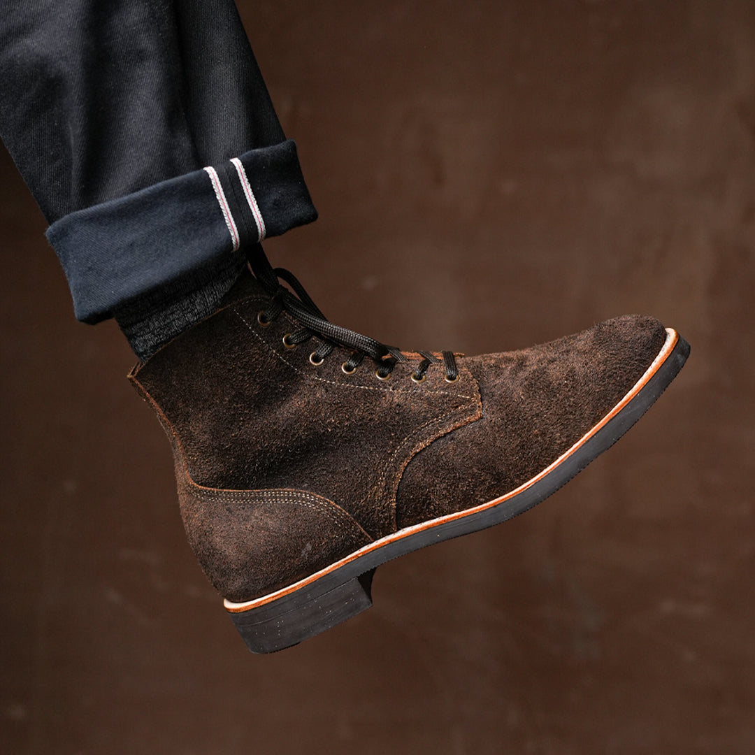 The Craft Boondocker Boots (Grizzly Brown Roughout) Goodyear Welted