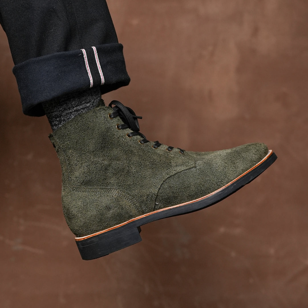 The Craft Boondocker Boots (Grizzly Green Roughout) Goodyear Welted