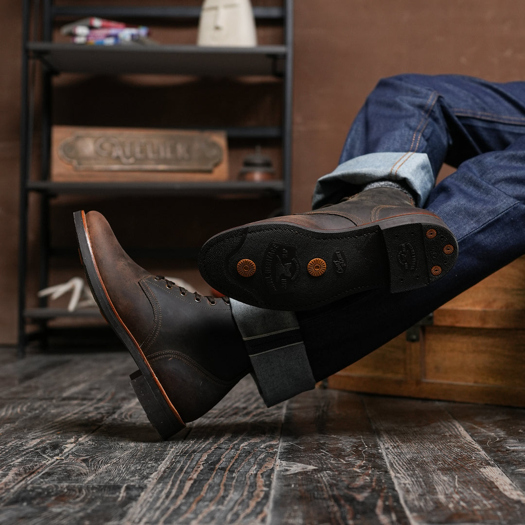 The Craft Boondocker Boots (Vintage Brown) Goodyear Welted