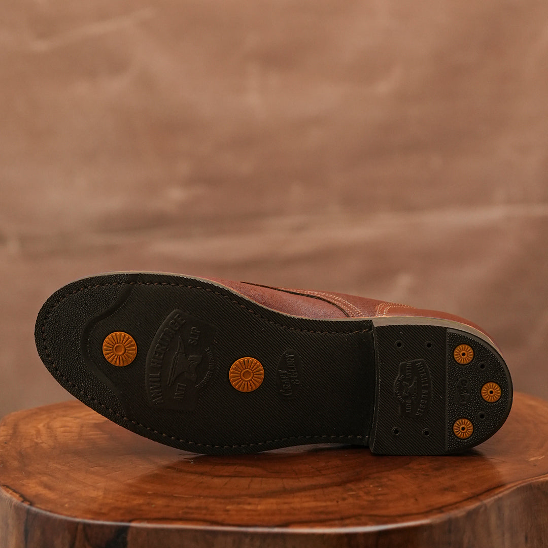 The Craft Boondocker Boots (Russet Waxed Roughout) Goodyear Welted