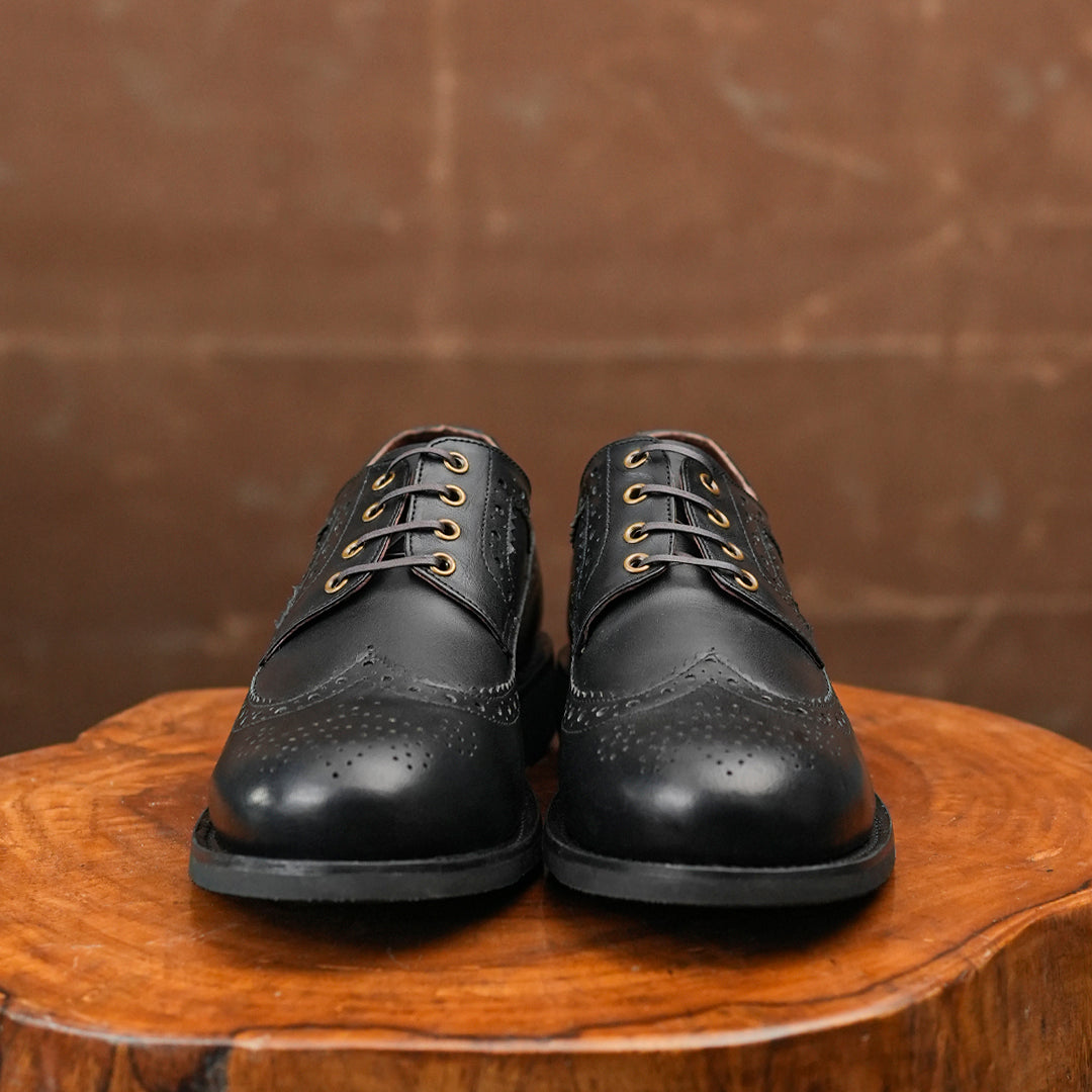 Sterling Brogue Shoes (Raven Black) Goodyear Welted STC