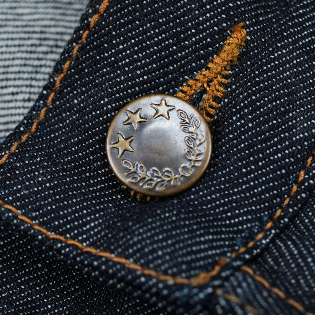 Double Knee Carpenter Blue Blood 13 Oz Selvedge Denim For Men (True Straight)