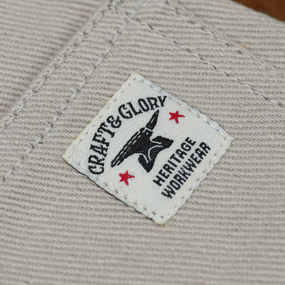 Double Knee Carpenter Arctic Wolf 12 Oz Cotton Twill Pants For Men (True Straight)