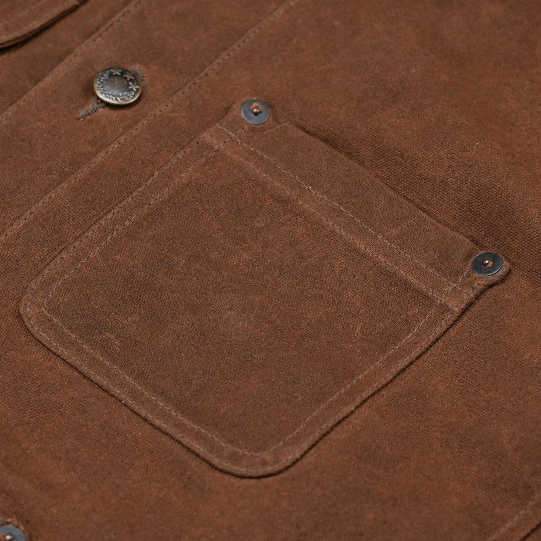 Chore Jacket Bear Brown 12 Oz Hard Waxed Canvas (TLR)