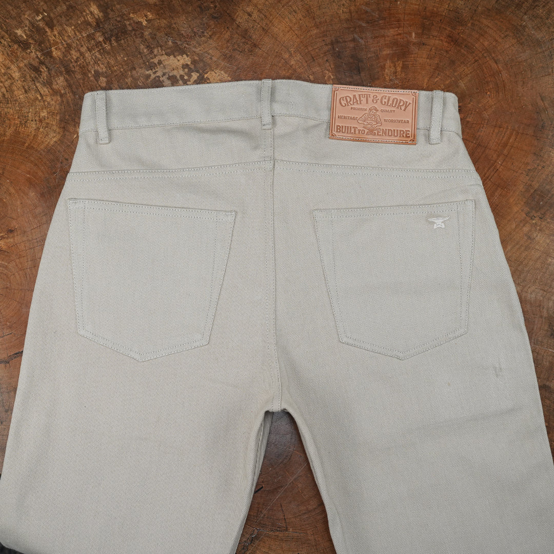 Five Pocket Arctic Wolf 12 Oz Cotton Twill Pants For Men (True Straight)