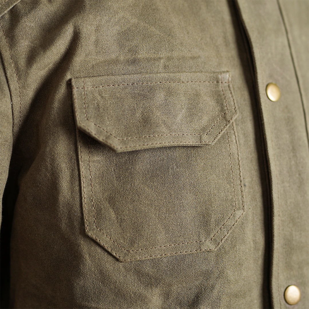 Cabin Jacket Field Tan 12 Oz Hard Waxed Canvas