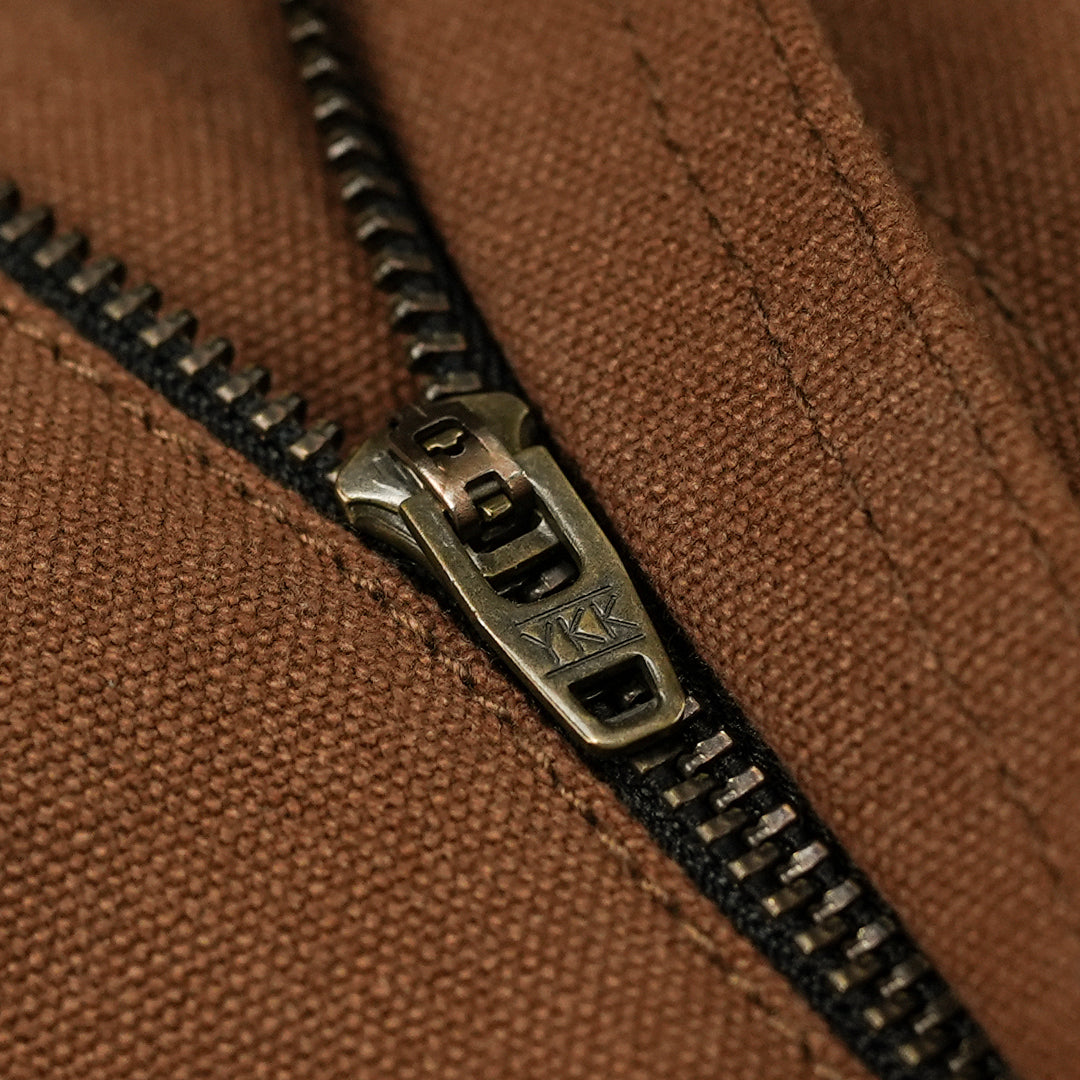 Five Pocket Fox Brown 12 Oz Duck Canvas Pants For Men (Slim Straight)