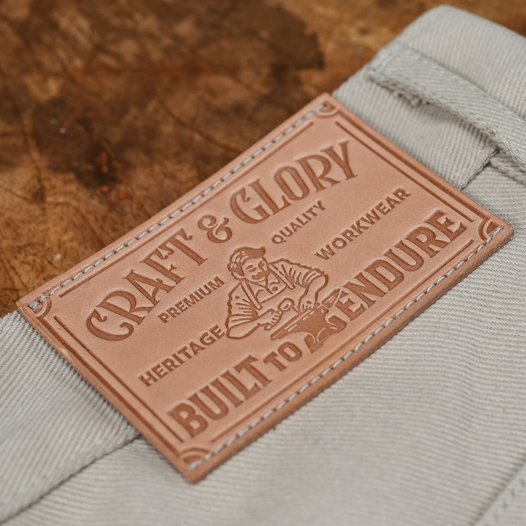 Double Knee Carpenter Arctic Wolf 12 Oz Cotton Twill Pants For Men (True Straight)