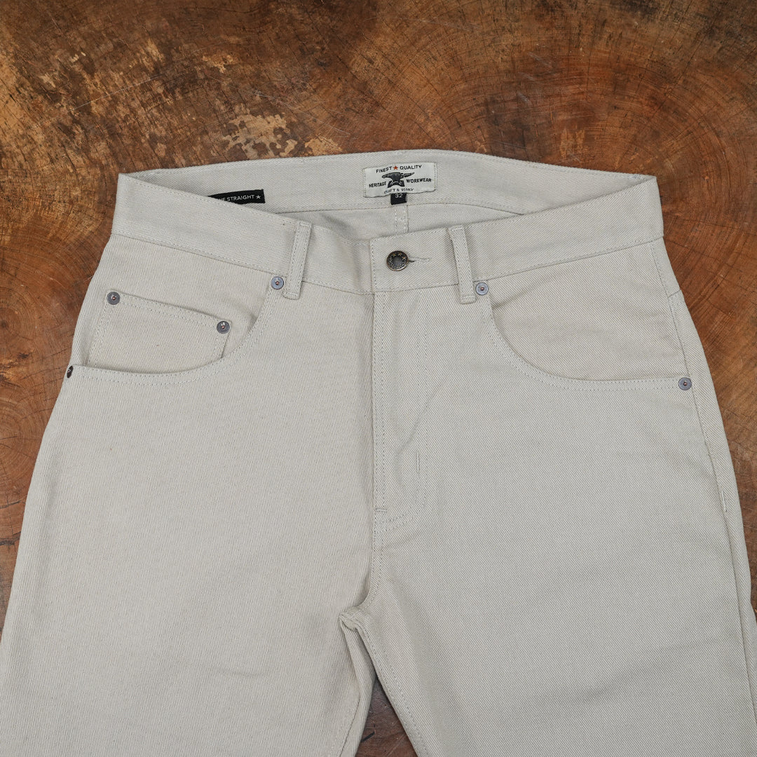 Five Pocket Arctic Wolf 12 Oz Cotton Twill Pants For Men (True Straight)