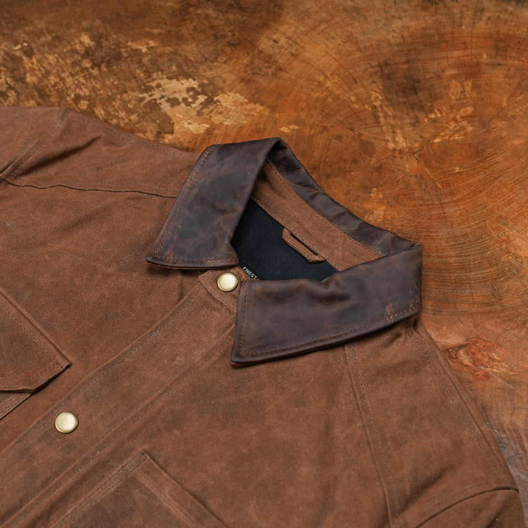 Cabin Jacket Bear Brown 12 Oz Hard Waxed Canvas (TLR)