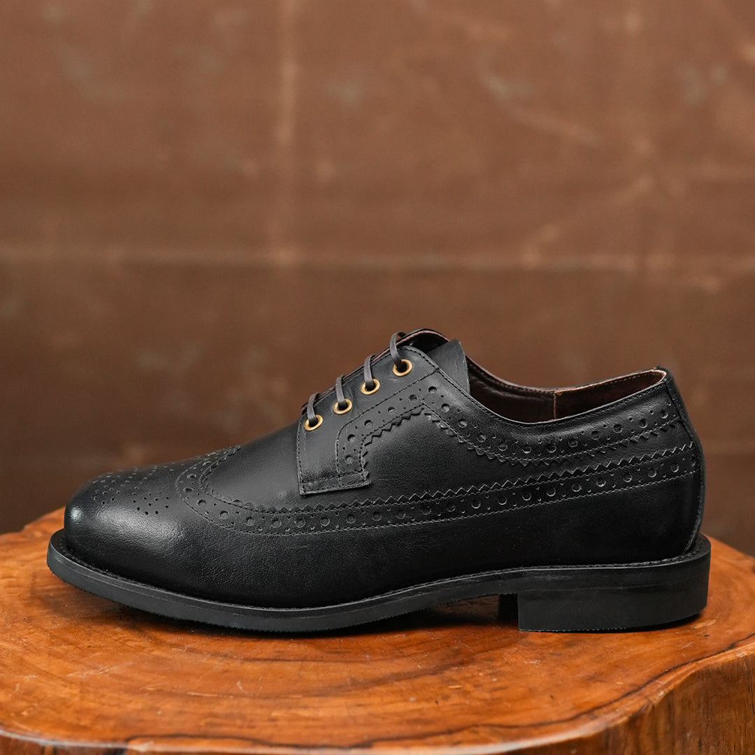Sterling Brogue Shoes (Raven Black) Goodyear Welted STC
