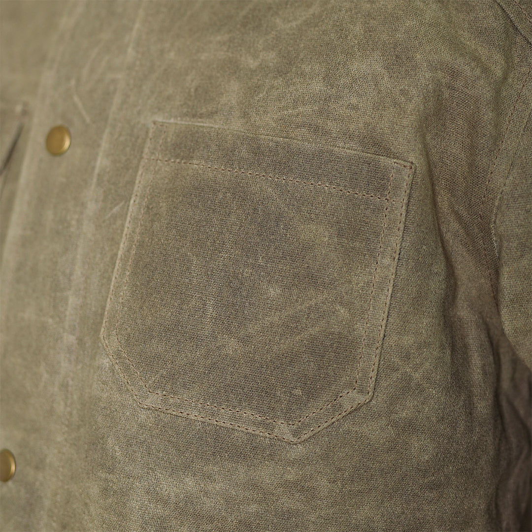 Cabin Jacket Field Tan 12 Oz Hard Waxed Canvas
