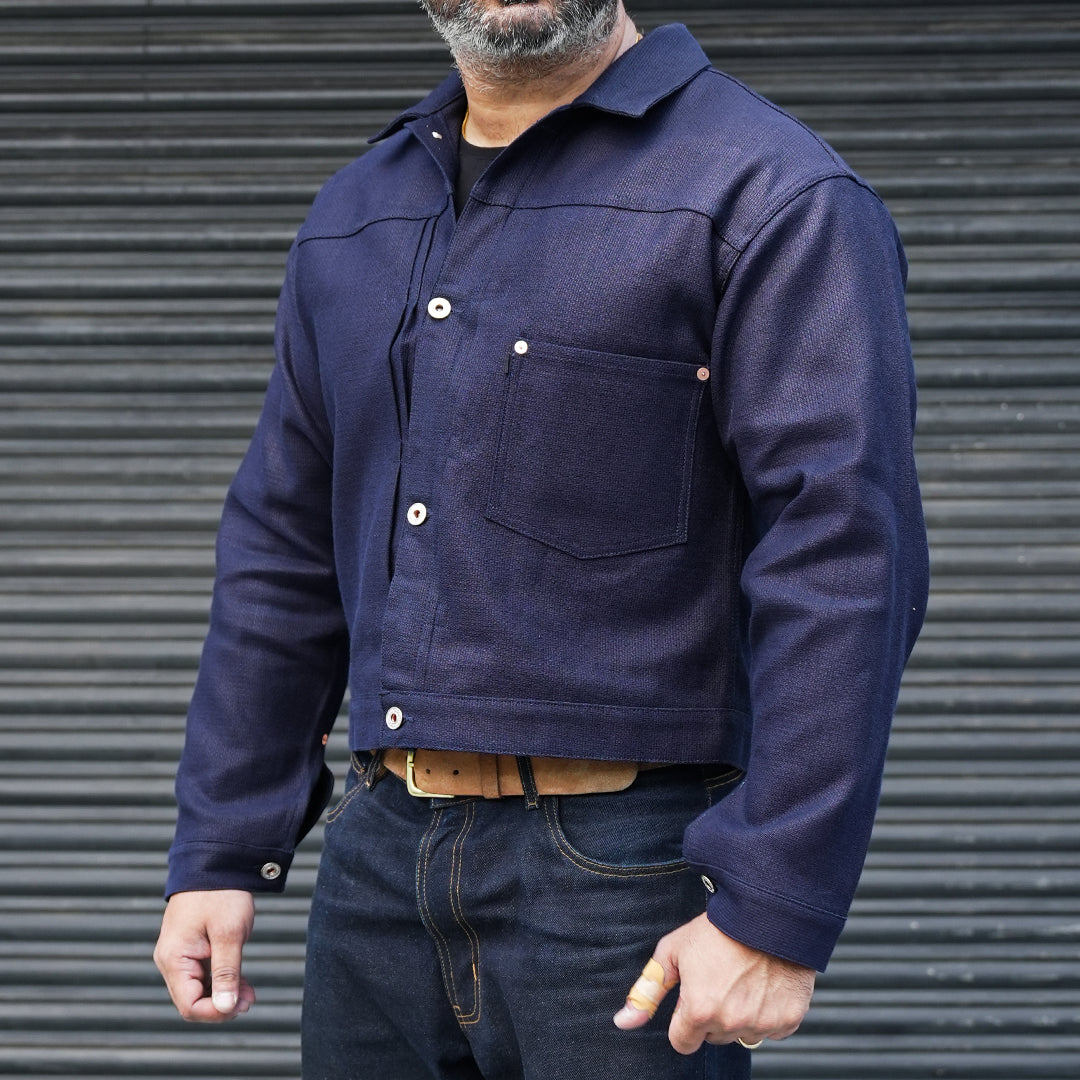 12oz Kuroki Mill Japanese Indigo Sashiko Outer Wear