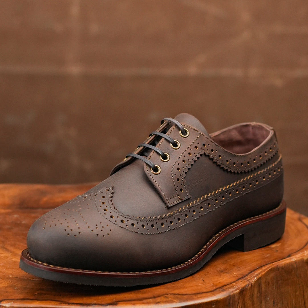 Sterling Brogue Shoes (Vintage Brown) Goodyear Welted STC