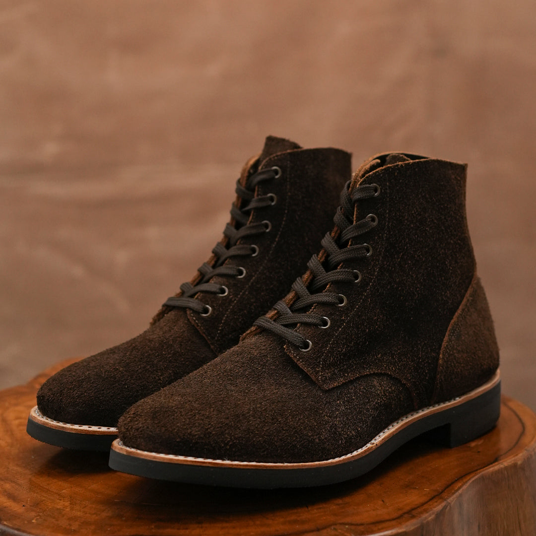 The Craft Boondocker Boots (Grizzly Brown Roughout) Goodyear Welted