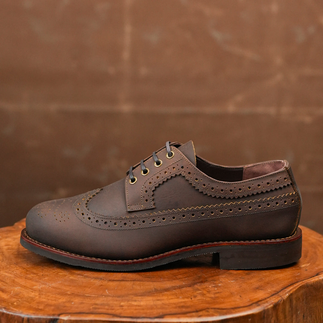 Sterling Brogue Shoes (Vintage Brown) Goodyear Welted STC