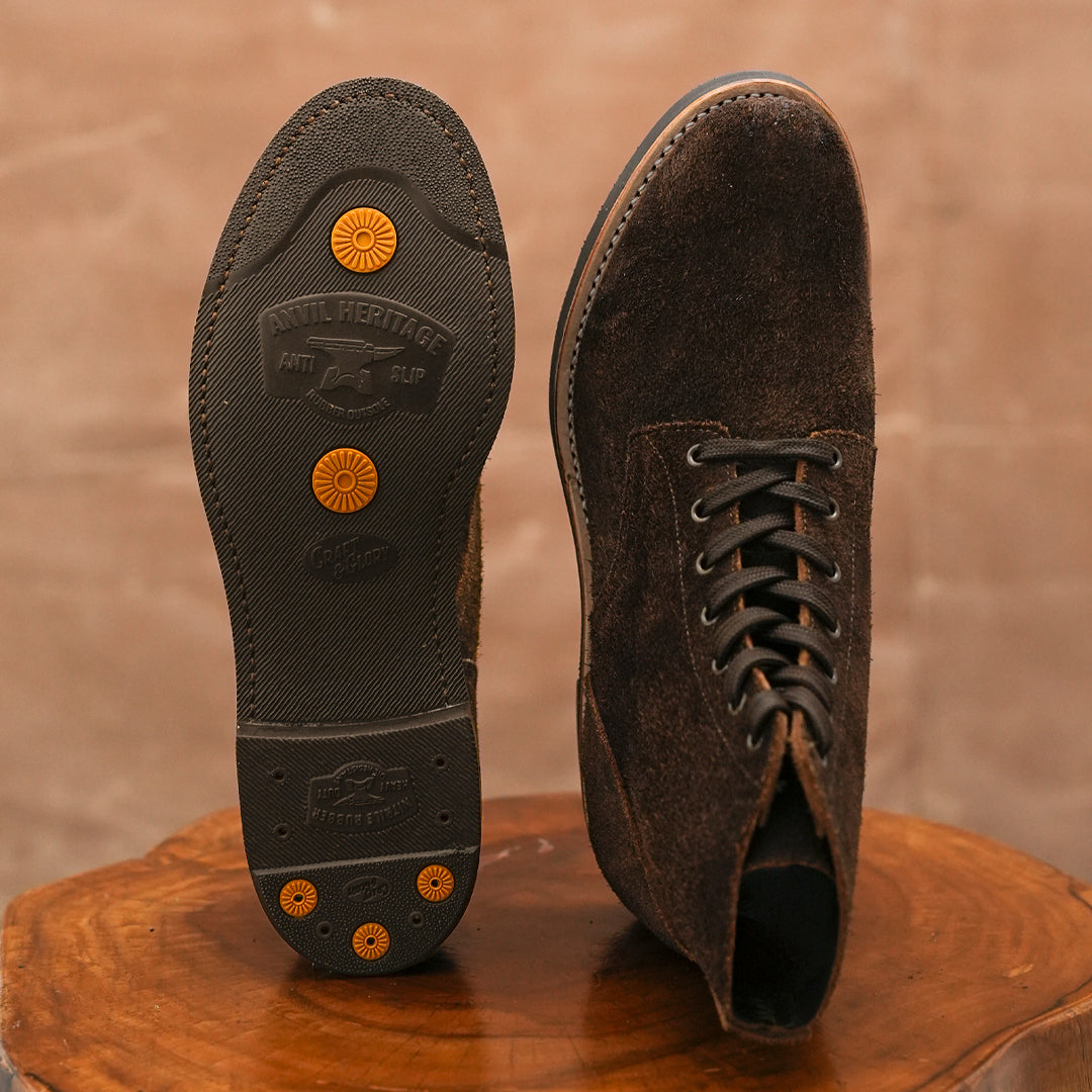 The Craft Boondocker Boots (Grizzly Brown Roughout) Goodyear Welted