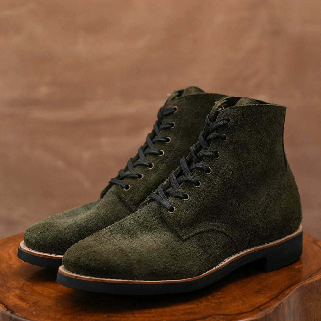 The Craft Boondocker Boots (Grizzly Green Roughout) Goodyear Welted