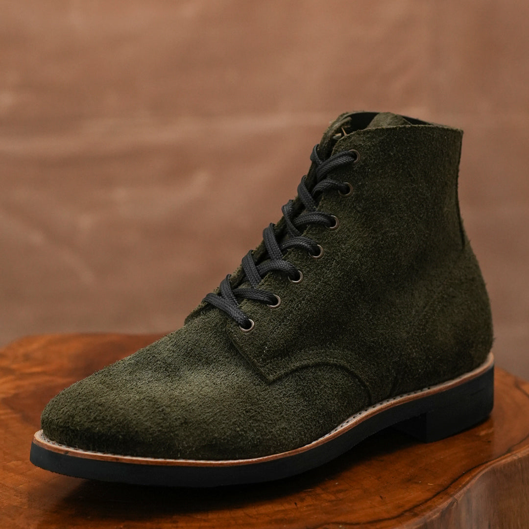 The Craft Boondocker Boots (Grizzly Green Roughout) Goodyear Welted