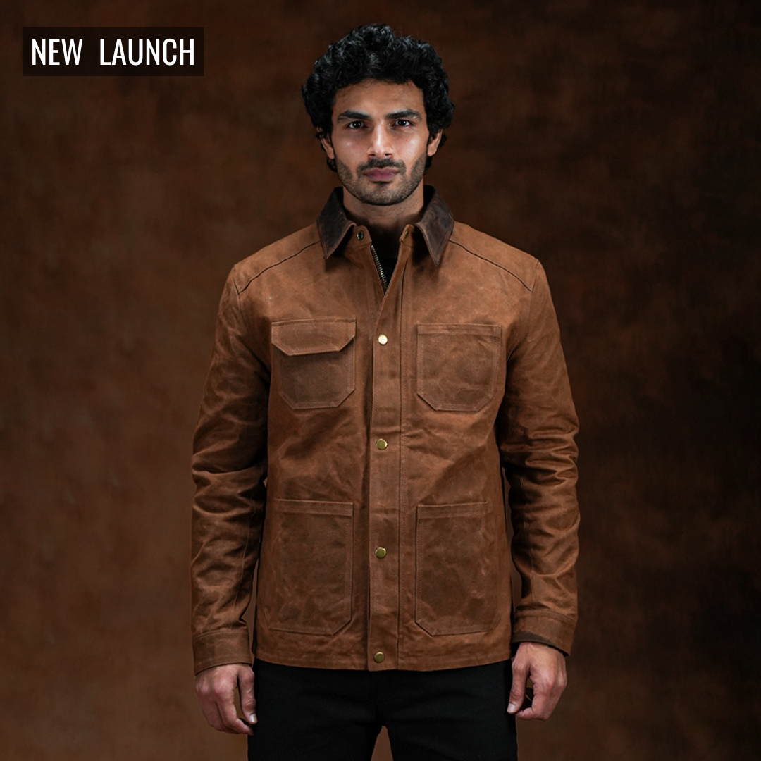 Cabin Jacket Bear Brown 12 Oz Hard Waxed Canvas