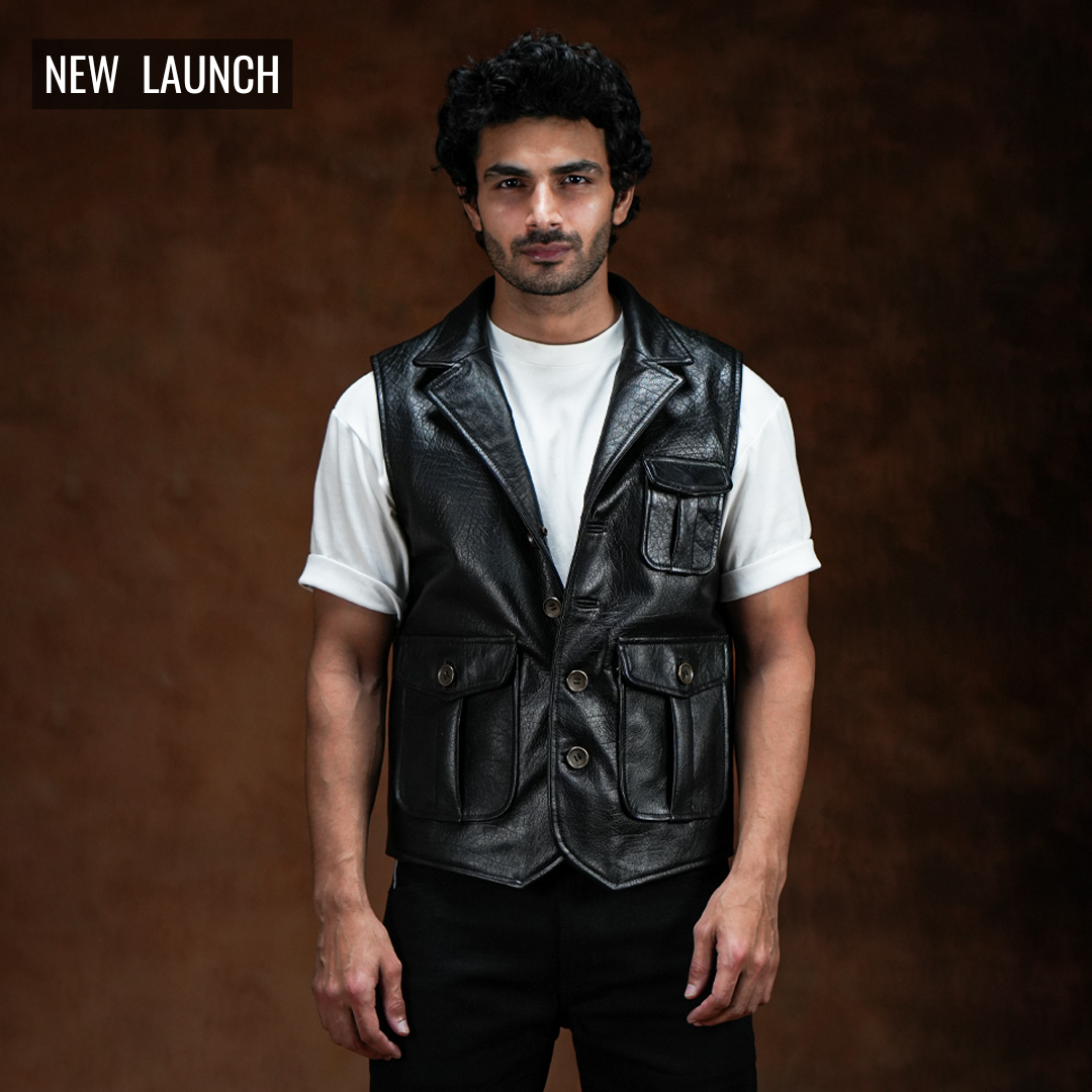 Gentleman's Vest Jacket (Raven Black)