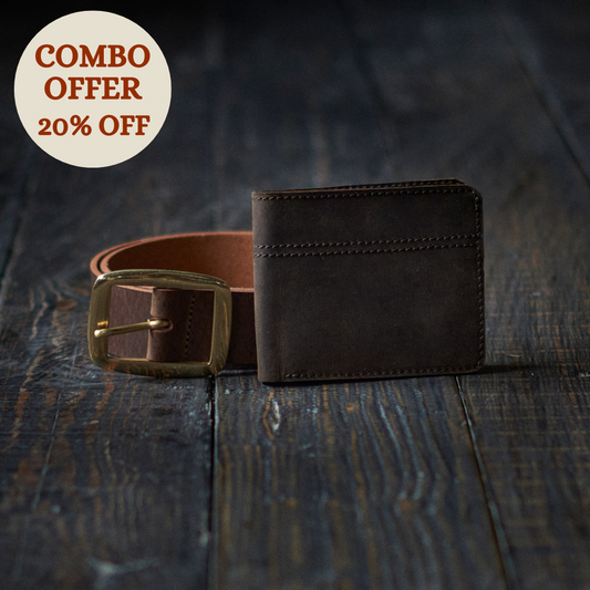Legacy Belt & Boston Wallet (Vintage Brown)