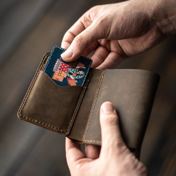Heritage Belt & Trifold Wallet (Vintage Brown)