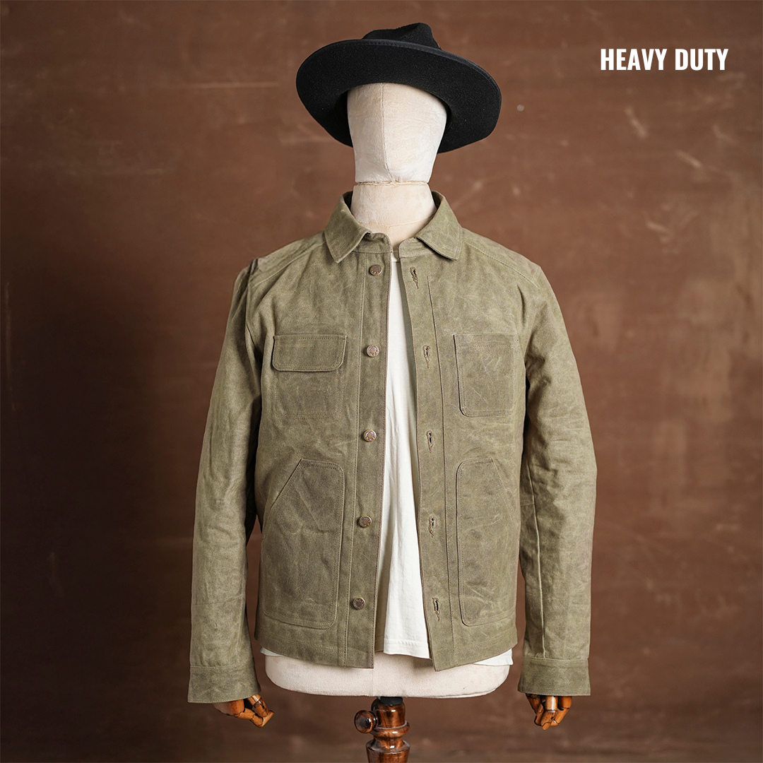 Chore Jacket Field Tan 12 Oz Hard Waxed Canvas