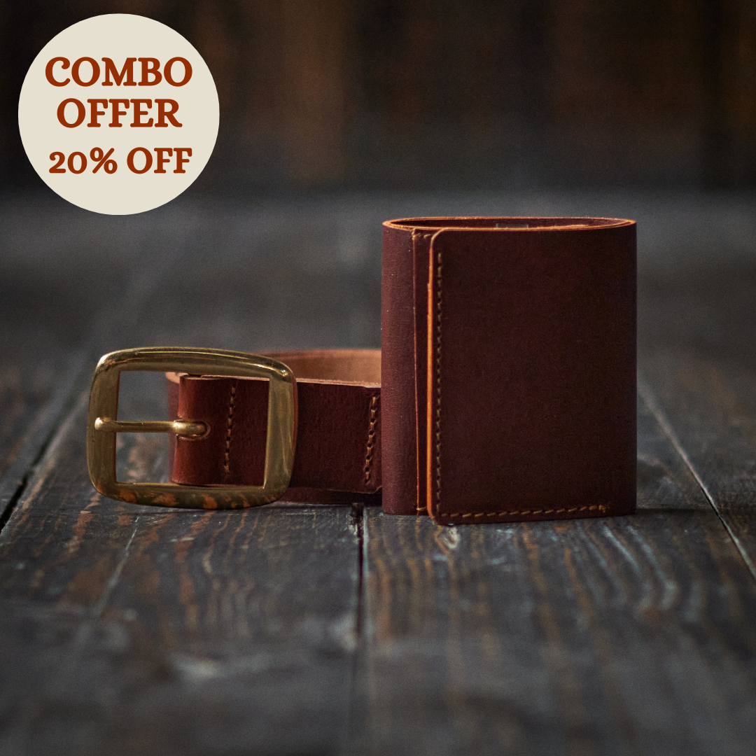 Legacy Belt Trifold Wallet Saddle Tan Craft Glory