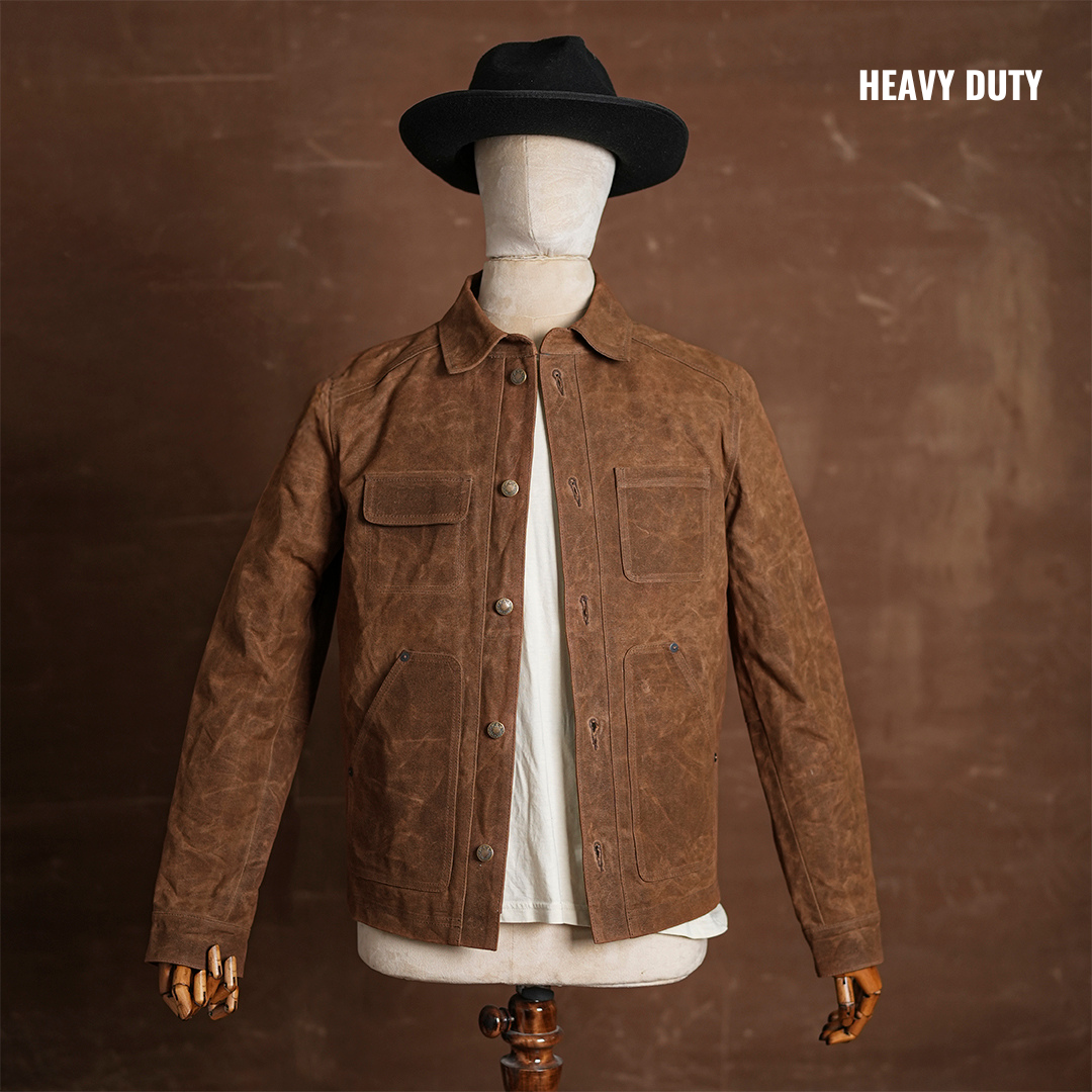 Chore Jacket Bear Brown 12 Oz Hard Waxed Canvas
