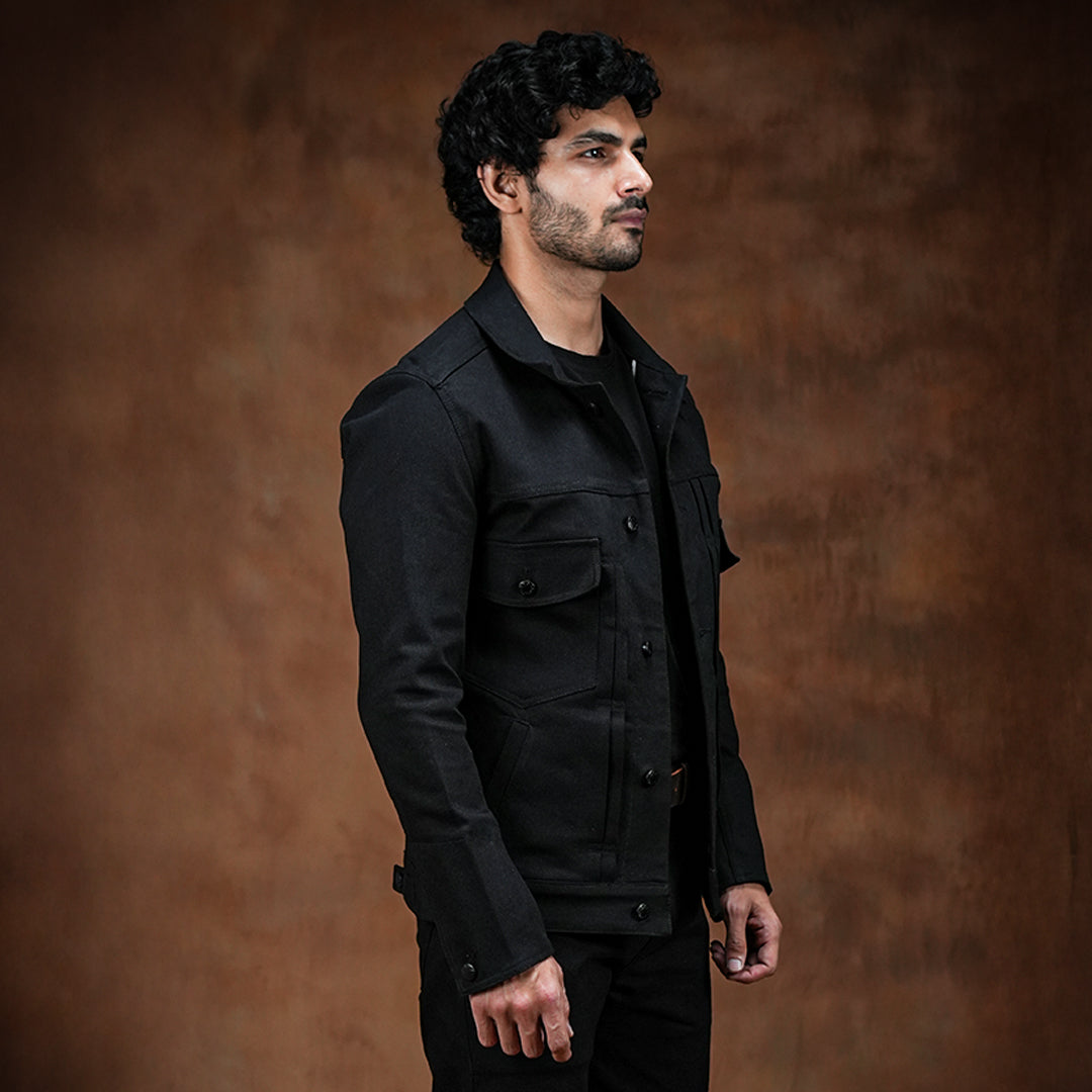 Trucker Type 2 Double Black 14 Oz Selvedge Denim