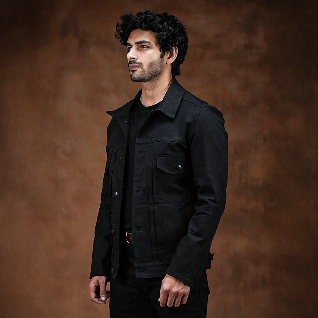 Trucker Type 2 Double Black 14 Oz Selvedge Denim