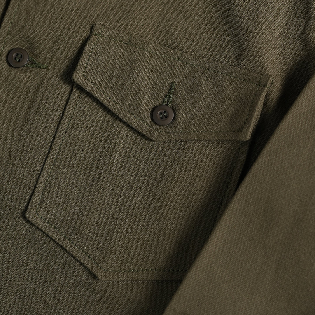 Fatigue Over Shirt Duck Canvas Olive Green