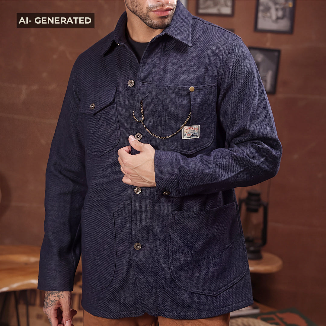 12oz Kuroki Mill Japanese Indigo Sashiko Outer Wear