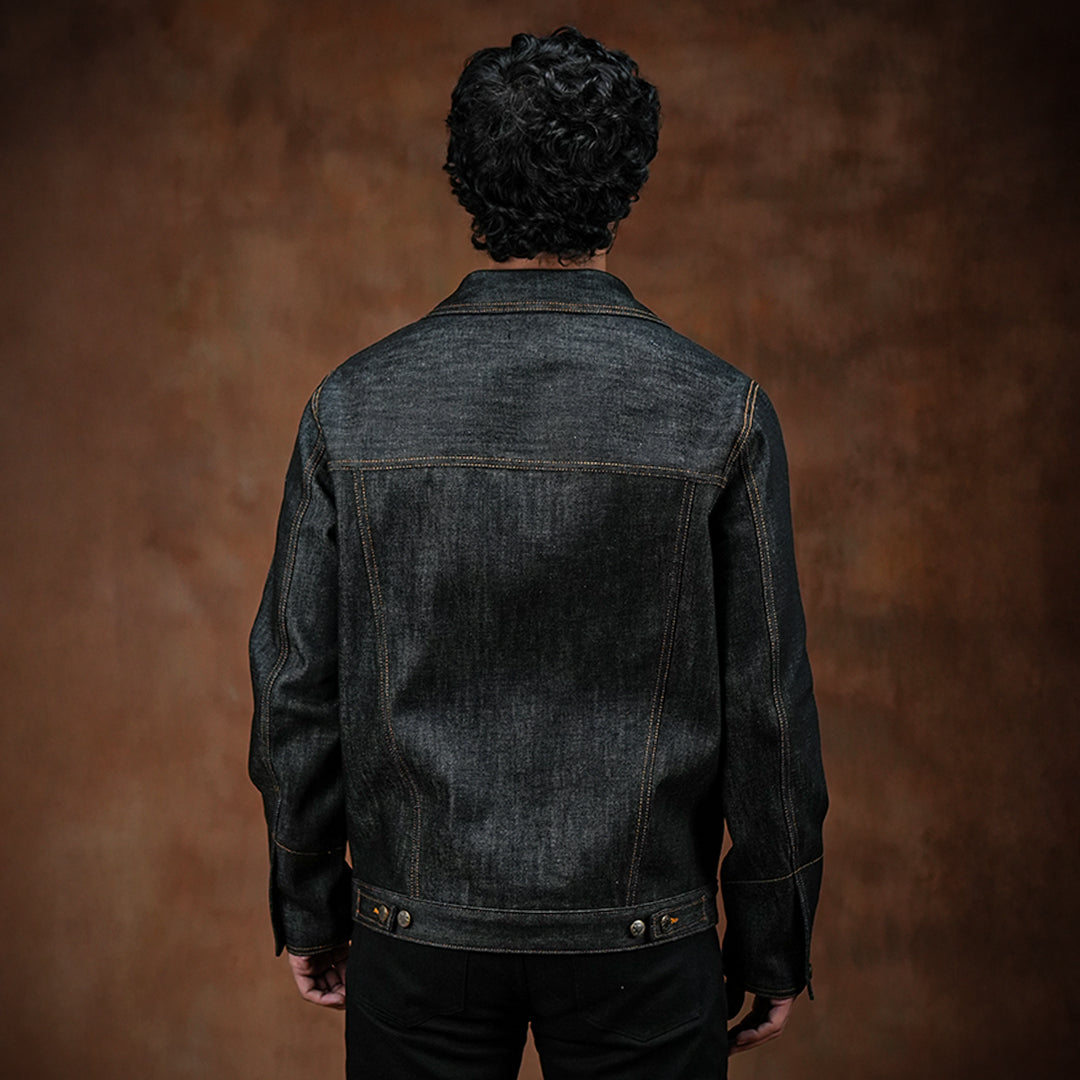 Trucker Type 2 Ghost Black 13 Oz Selvedge Denim