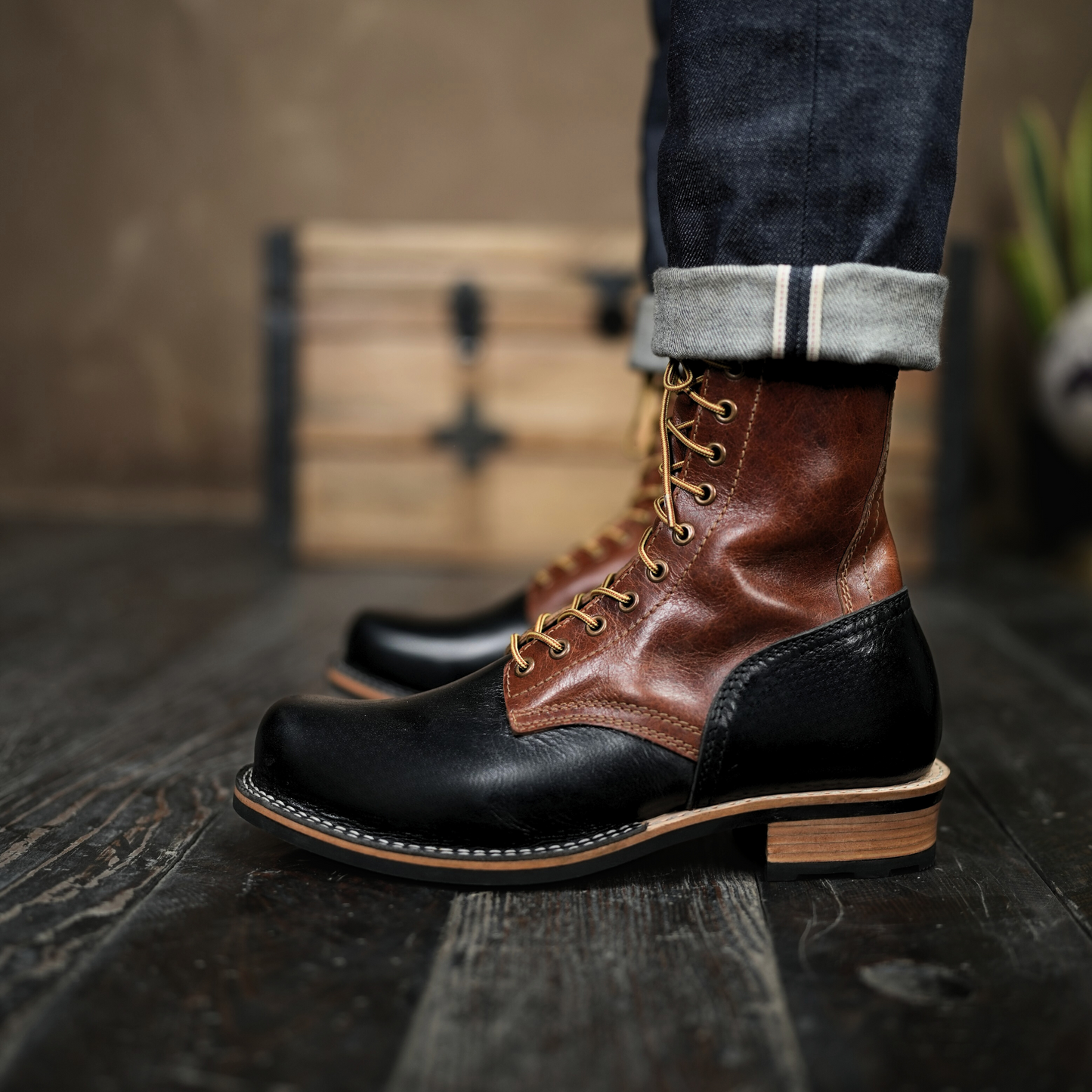 Trooper Boots 8" (Black & Tan)