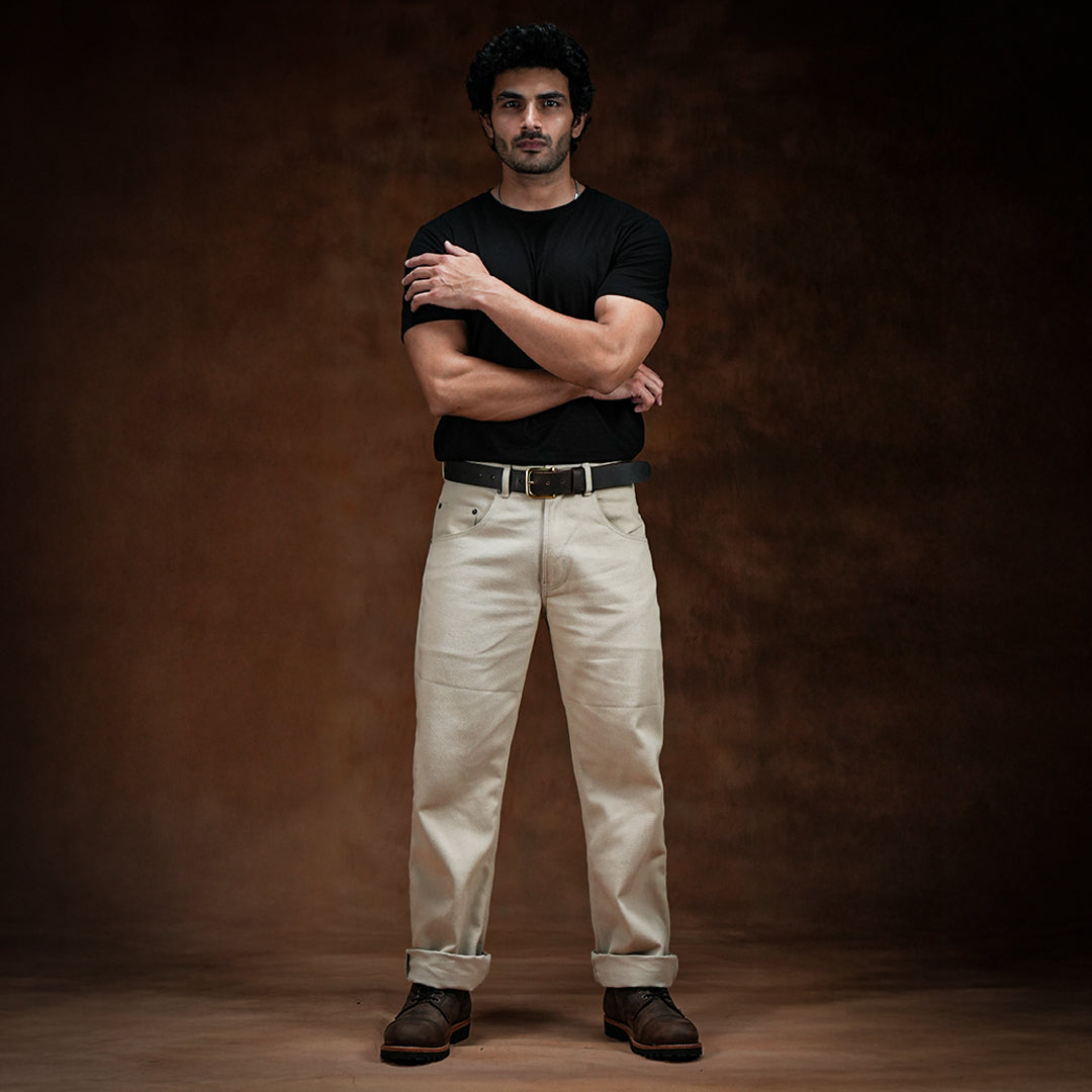 Five Pocket Arctic Wolf 12 Oz Cotton Twill Pants For Men (True Straight)