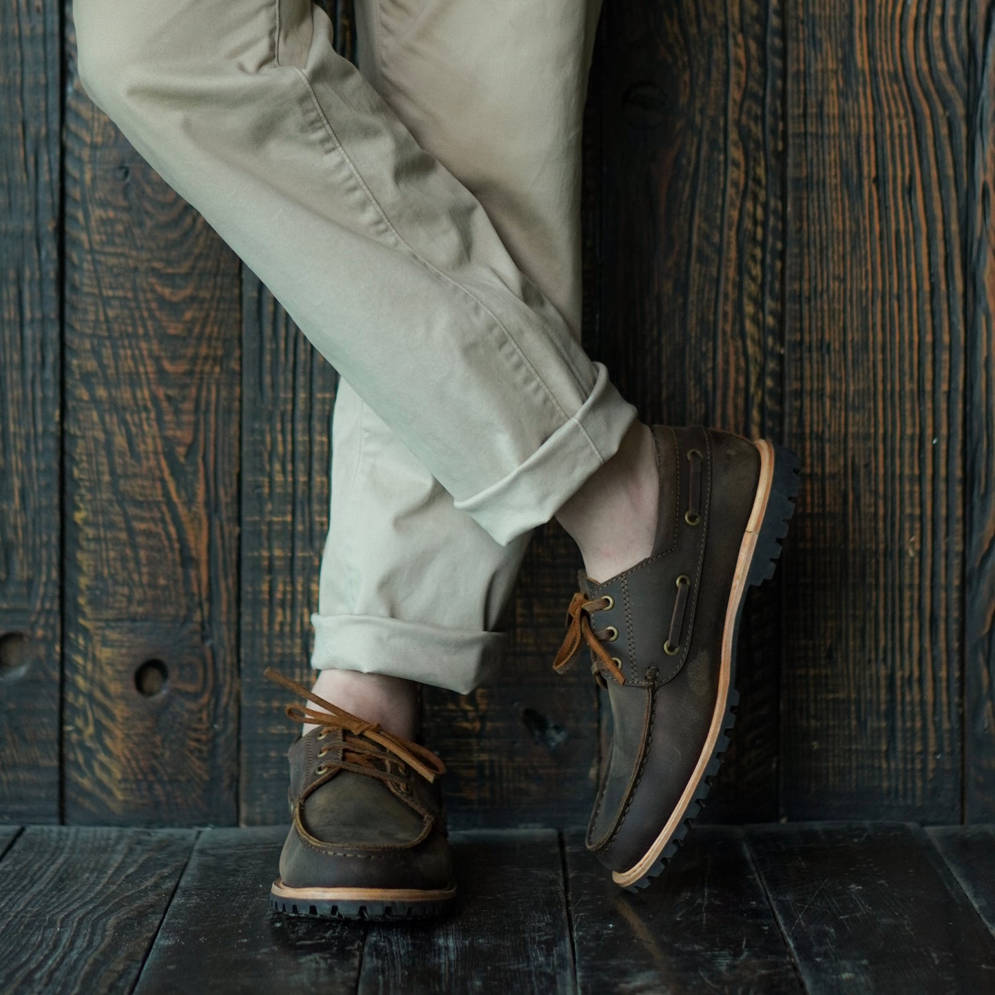 Voyager Boat Shoes (Vintage Brown) Goodyear Welted
