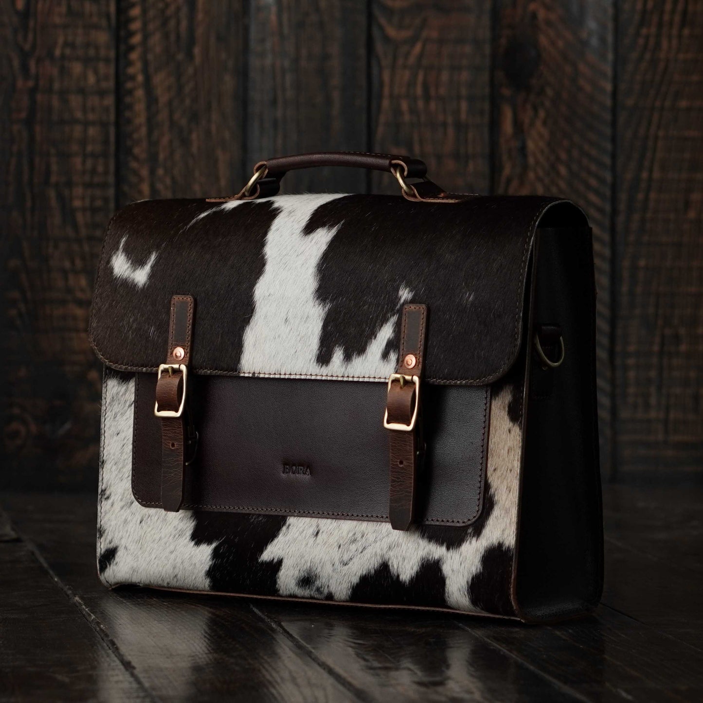 Brooklyn Satchel (Hair on Cream)