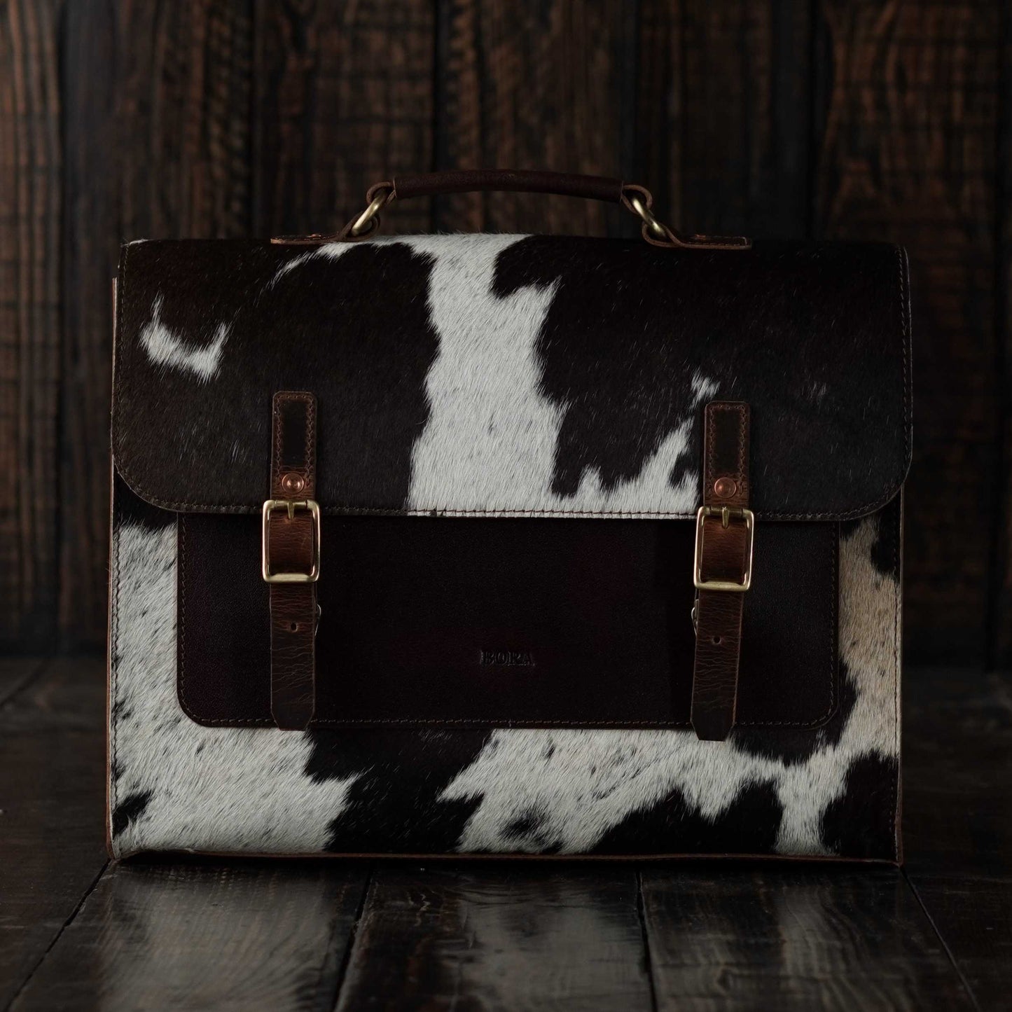 Brooklyn Satchel (Hair on Cream)