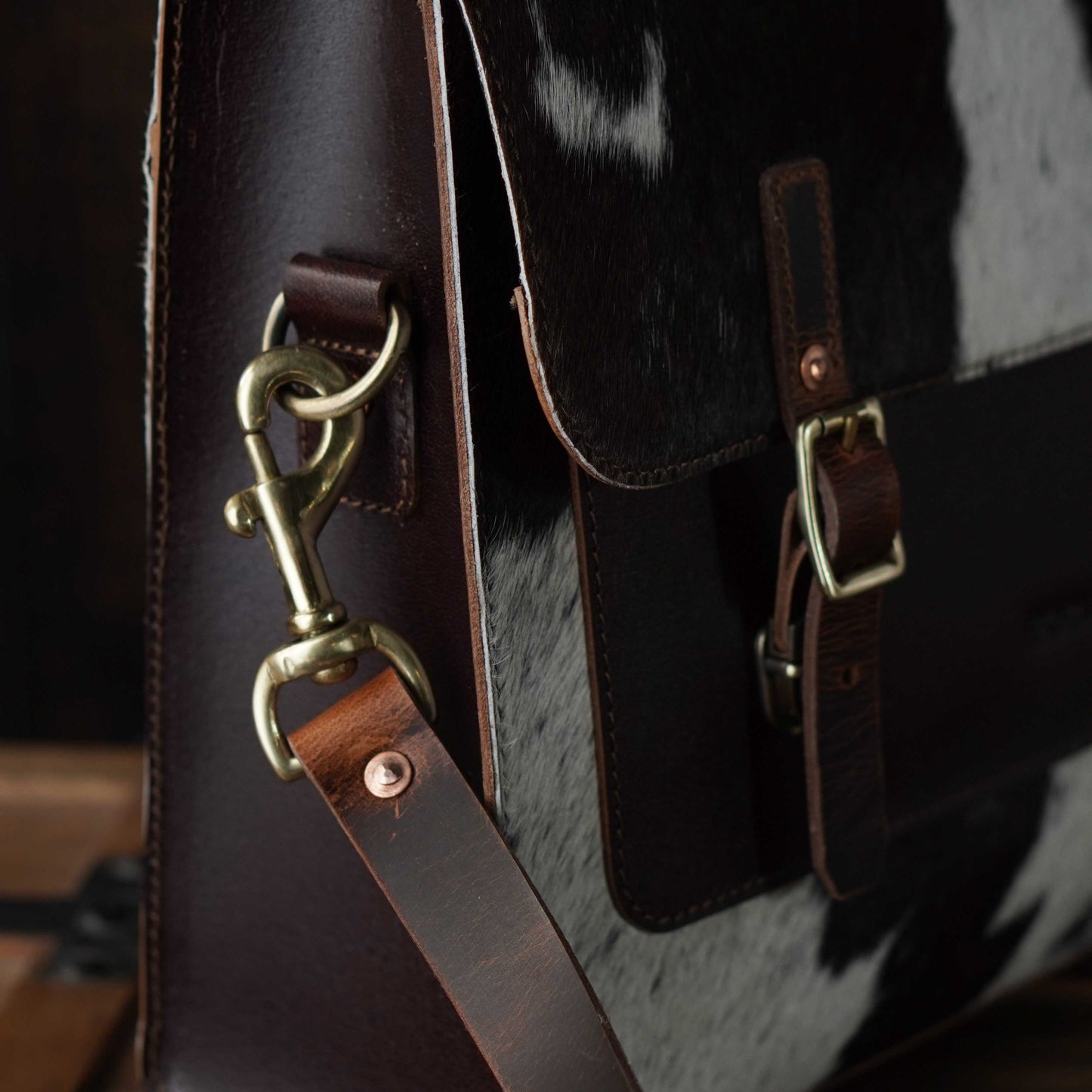 Brooklyn Satchel (Hair on Cream)