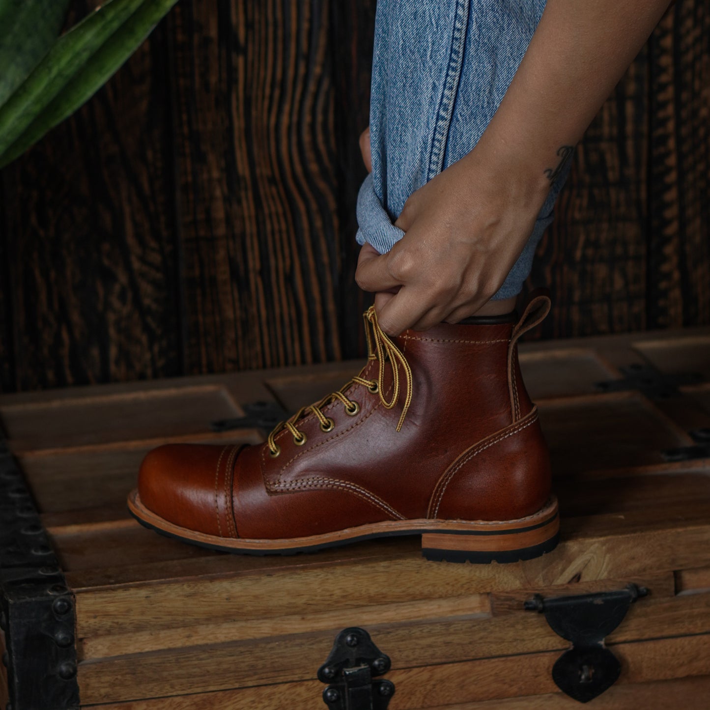 Bottes Ranger pour femmes (Saddle Tan) Goodyear Welted
